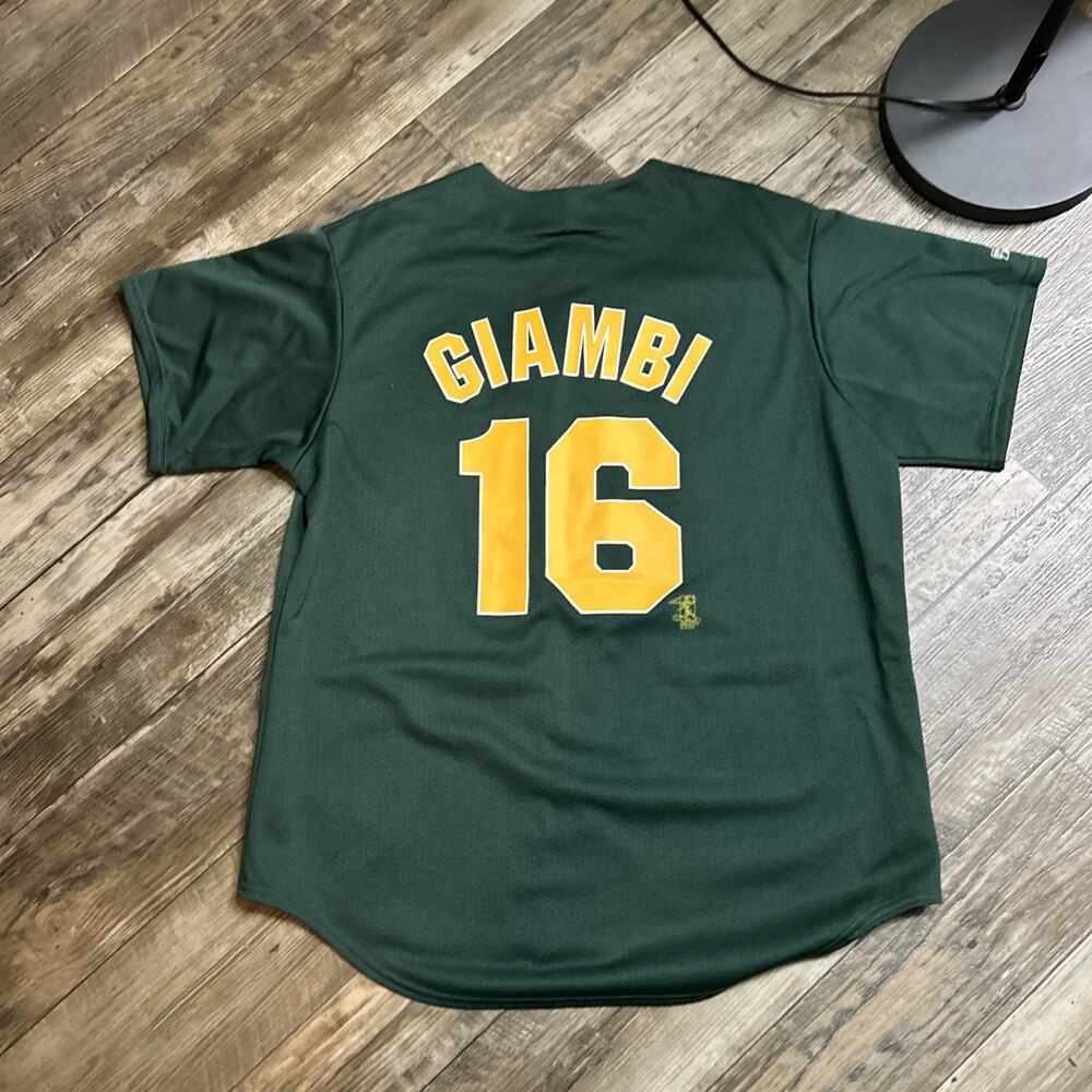 Majestic Oakland Athletics A’s Giambi Anniversary Jersey Size XL - Picture 3 of 5
